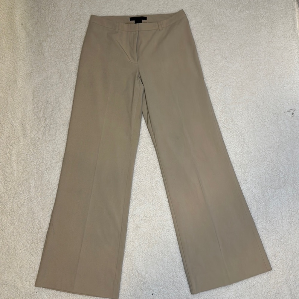 The Limited Size 0 Short Stretch Beige Dress Wide Leg Pants